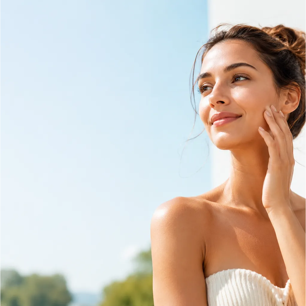 OXY8 DermaSun Face Anwendung als Teil der Morgenroutine